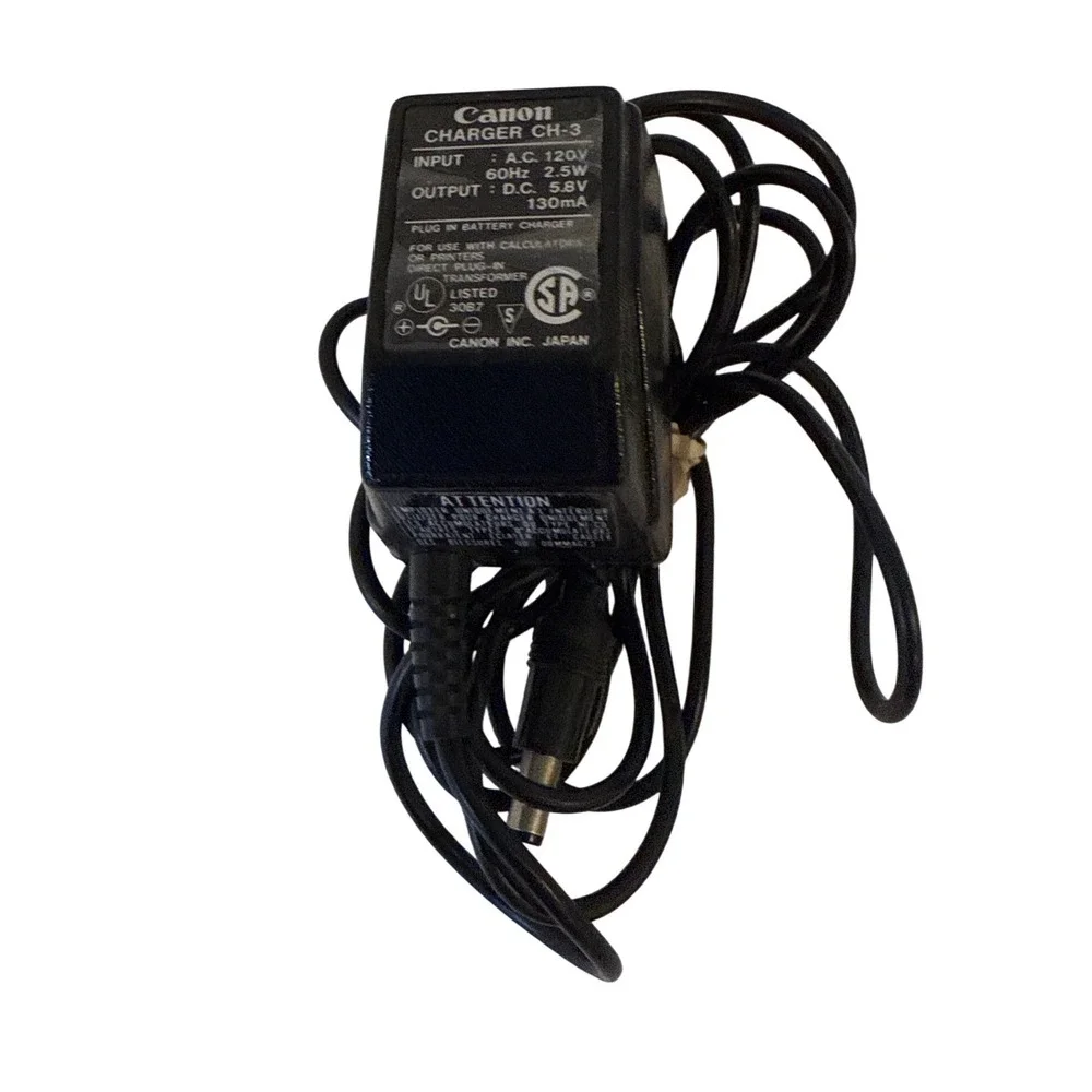 Canon Charger CH-3 AC Adapter 5.8V 130mA for Calculators Printers Made in Japan